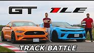 2019 Mustang GT PP2 vs Camaro SS 1LE - TRACK REVIEW // DRAG RACE & LAP TIMES
