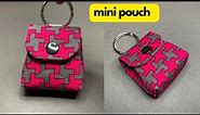 How to sew cute little mini pouch // key chains pouch - Easy DIY