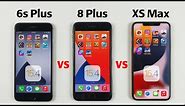 iPhone 6s Plus vs iPhone 8 Plus vs iPhone XS Max SPEED TEST in 2022 | iOS 15.4