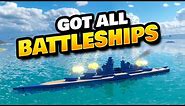 ALL Battleships in Warships Roblox!