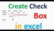 How To Make Yes No Tick Checkbox In Excel With If Conditional Commands