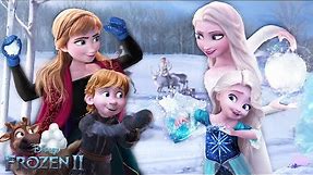 Frozen 2: Elsa and Anna in SNOWBALL FIGHT with their children! 💙❄️ Future Frozen | Alice Edit!