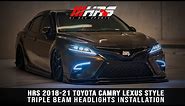 HRS 2018-21 Toyota Camry - Lexus Style Triple Beam Headlights Installation