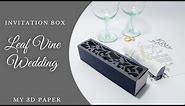 Leaf Vine Wedding Invitation Box and Candy Holder Box | Cricut Design Space | SVG