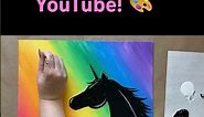 Unicorn Silhouette short version easy acrylic painting tutorial #acrylicpaintingtutorial #easyart