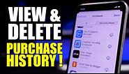 How To VIEW & DELETE iPhone / App Store Purchase History !