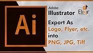 How to Export designs, symbols, logo etc. into PNG, JPG, TIFF Formats