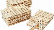 Juvale 100-Pack Large 4 Inch Wooden Clothespins - Heavy Duty Outdoor Clothes Clips for Hanging Clothes, Art, Crafts, Photo Displays