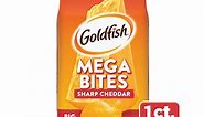 Goldfish Mega Bites, Sharp Cheddar Crackers, 5.9 oz Bag - Walmart.com