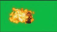 flaming skull green screen | green screen fire effect | green screen flying fire