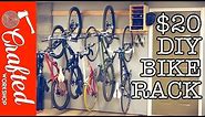 DIY Bike Rack for $20 / Bike Storage Stand & Cabinet for Garage | Crafted Workshop