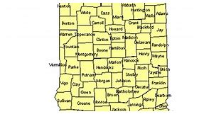 Indiana Editable US Detailed County and Highway PowerPoint Map - MAPS for Design