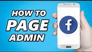 How to Add Admin on Facebook Page Mobile 2024