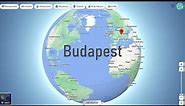 Where on the map is the capital of Hungary - Budapest