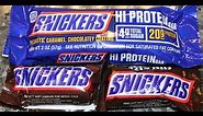 Snickers Hi Protein Bar & Snickers Candy Bar Comparison & Review