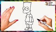 How To Draw Bart Simpson Step By Step 🟡 Bart Simpson Drawing Easy