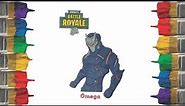 Fortnite Coloring Pages for Kids, Fortnite Painting Color - Skin Omega