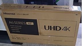 Hisense 43 inch A6 series 4K Smart TV Unboxing