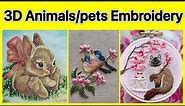 cute animal embroidery / cat embroidery designs / free animal embroidery patterns