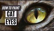 How to Paint YELLOW CAT EYES Easily