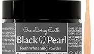 Activated Charcoal Powder with Bamboo Toothbrush for Teeth Whitening | Made in USA | Teeth Stain Remover | Safe for Gums & Enamel | Natural Toothpaste with Vegan Coconut Charcoal & Bentonite Clay