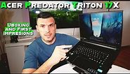 My new Gaming Laptop! Acer PREDATOR TRITON 17X (Unboxing And First Impressions)