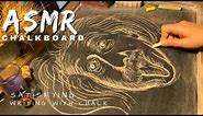 ASMR chalkboard/drawing Albert Einstein/ sound of chalk/no talking relaxing video
