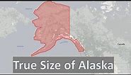 The true size of Alaska, compared to other states/Canada/Mexico