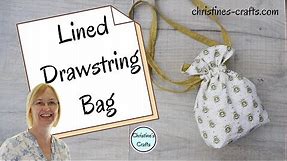 HOW TO MAKE A FULLY LINED DRAWSTRING BAG WITH BOXED BOTTOM - Easy to Follow Tutorial