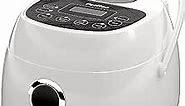 FeeKaa Rice Cooker Small 4 Cup (cooked), Mini Japanese Rice Cooker 2 Cup (uncooked), 6-in-1 Portable Slow Cooker, Travel Rice Maker, Soup Maker, Stew Pot, 24H Keep Warm & Delay Timer, White