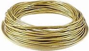 Cords Craft® | 1.5 mm Metallic Round Leather Cords for Jewelry Making Bracelet Necklaces Hair Accessories Dog Collar Beading Work DIY Craft (Metallic Golden) | Roll of 10 Meters Leather Cord