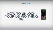 HOW TO UNLOCK LG V50 ThinQ 5G