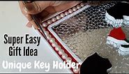 Key Ring Holder / Wall Hanging Craft / Key Holder Making At Home / DIY Key Holder with Lippan Art