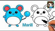 How to Draw Marill Easy | Cute Pokemon