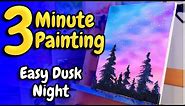 Easy & Fast Bob Ross Painting For Beginners - Dusk Painting!