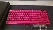 Logitech PRO X TKL LIGHTSPEED Gaming Keyboard (Pink) Unboxing