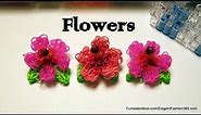 Rainbow Loom 3D Flower(Hibiscus) Charms emoji/emoticon - How to - Monther's Day