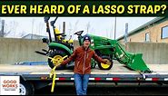 ULTIMATE RATCHET STRAP GUIDE! How To Safely Tie Down A Tractor To A Trailer! Plus Tie Down Tips!