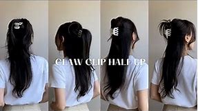 7 Easy Claw Clip Half up Hairstyles