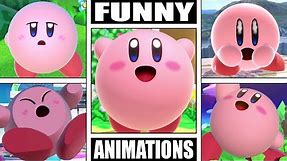 Kirby FUNNY ANIMATIONS in Smash Bros Ultimate (Drowning, Dizzy, Sleeping, Star KO & More)