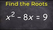 How to find the roots of an quadratic equation - Free Math Help