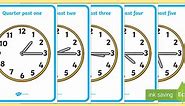 Analogue Clocks - Quarter Past