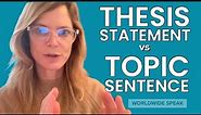 Thesis Statement vs Topic Sentences | English Writing Skills