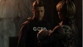 Jim Gordon Holds His Baby "Barbara Gordon" (Gotham TV Series)