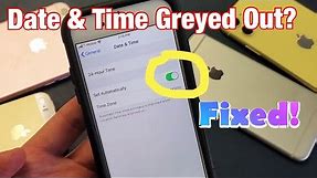 All iPhones: Date & Time Greyed Out? Can't Set Manually? FIXED!