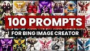100+ Prompts for bing Ai image creator | How to Create 3D Images With Name photo editing