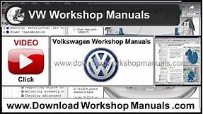 VW Volkswagen Service Repair Workshop Manual Download
