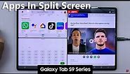 Samsung Galaxy Tab S9 / S9 Ultra: How To Use 2 / 3 Apps In Split Screen Mode