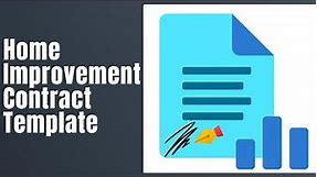 Home Improvement Contract Template - How To Fill Home Improvement Contract