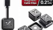 Magnetic Cable Holders X-Protector 3 PCS - Premium Cable Clips - Self-Adhesive Cable Holder for Car - Cord Organizer for Desk - Cable Organizer - Black Wire Organizer - Cord Management for Wires!